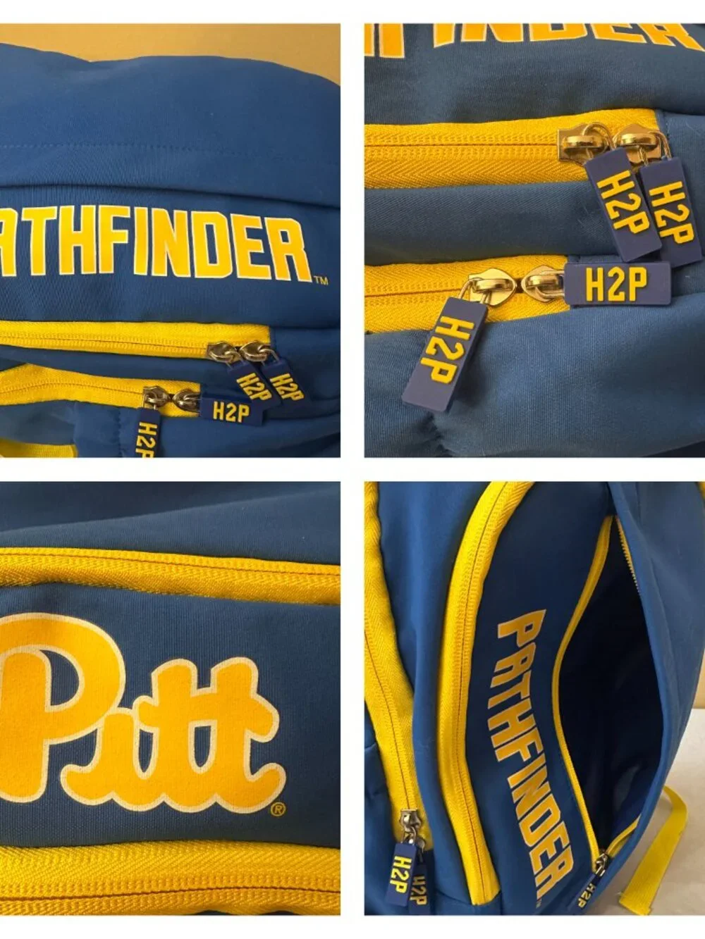 University of Pittsburgh Pitt Panthers Pathfinder Backpack / Blue and Yellow